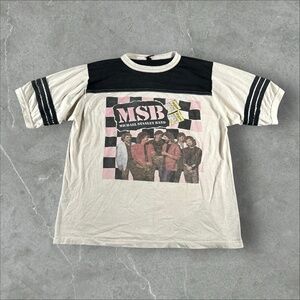Vintage Michael‎ Stanley Band Shirt Mens Medium White Black 1980s Band Tee Rock